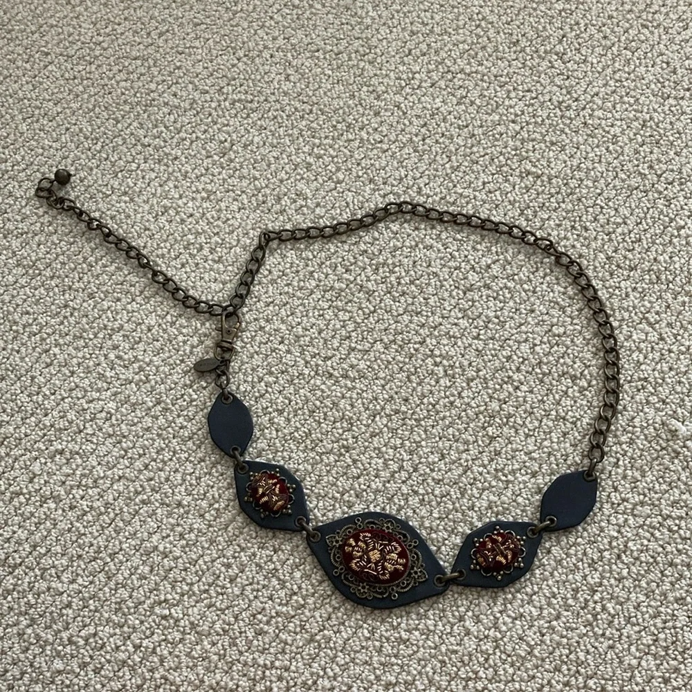 Chico’s Vintage Beaded Concho Belt RARE Boho Adjustable Women’s One Size 1990s